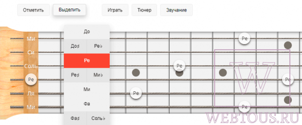 Виртуальная онлайн гитара — играть на клавиатуре аккордами и по нотам