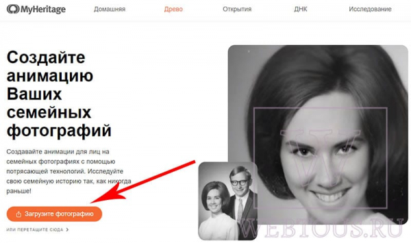 MyHeritage – онлайн сервис создания оживленных фото